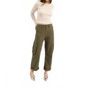 NEW DAZE women's squad curved leg cargo pant in green